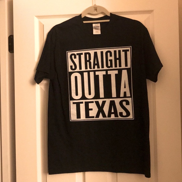 Straight Outta Texas T-Shirt - Heavyweight- Medium - Picture 1 of 4